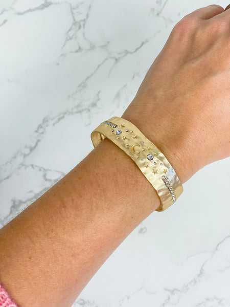 Night Sky Metal Bangle Bracelets
