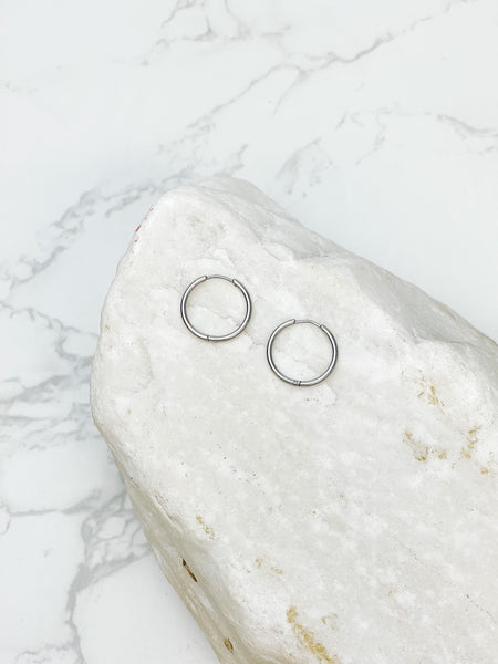 Large Stainless Steel Hoop Earrings