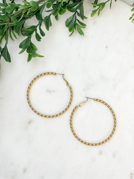 Wave Metal Hoop Earrings