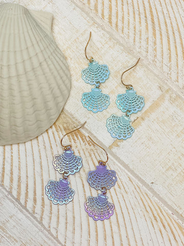 Seashell Duo Dangle Earrings