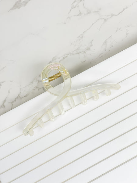 Iridescent Oval Claw Clips