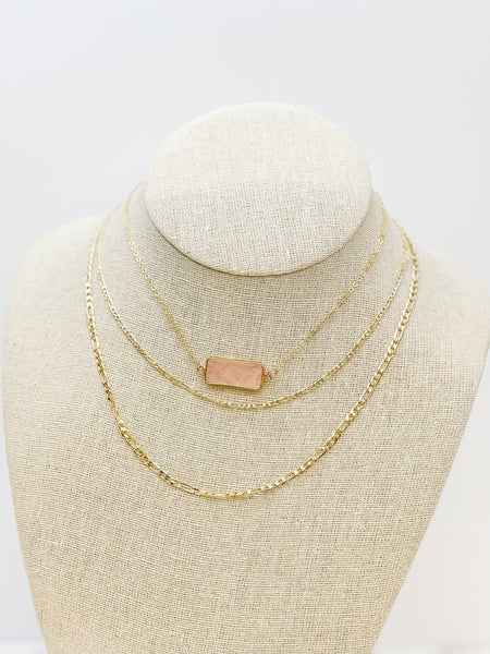 Stone Gold Layered Necklaces