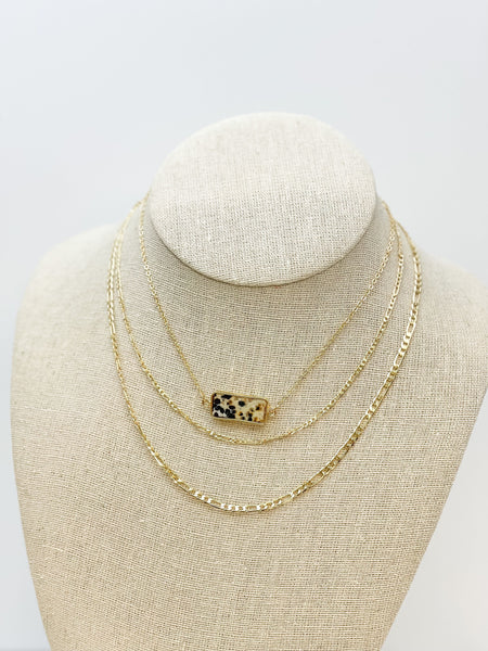 Stone Gold Layered Necklaces
