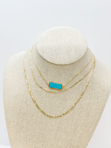 Stone Gold Layered Necklaces