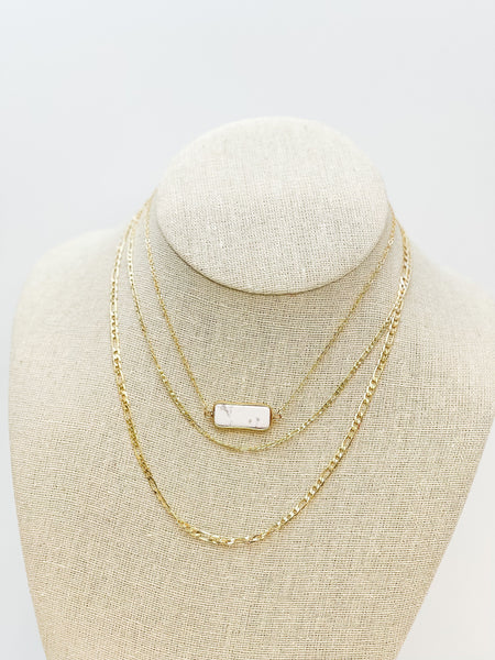 Stone Gold Layered Necklaces
