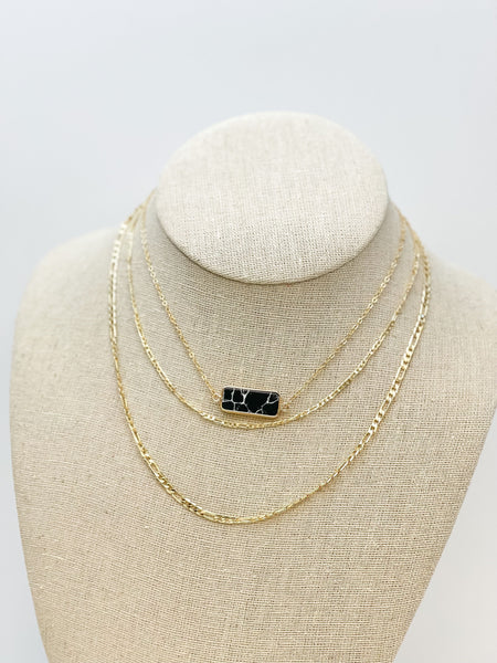 Stone Gold Layered Necklaces