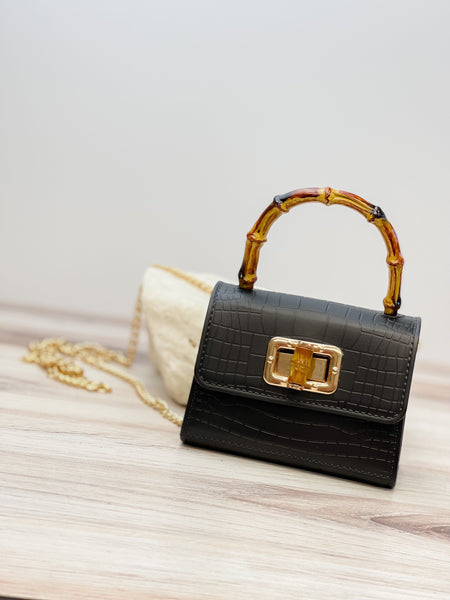 Jelly Mini Purse with Bamboo Handle