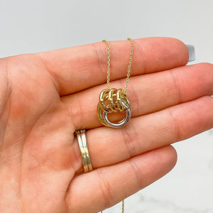 Gold Dipped Silver Ring Necklace
