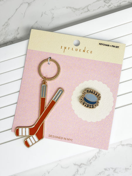 Sports Enamel Key Chain & Pin Sets