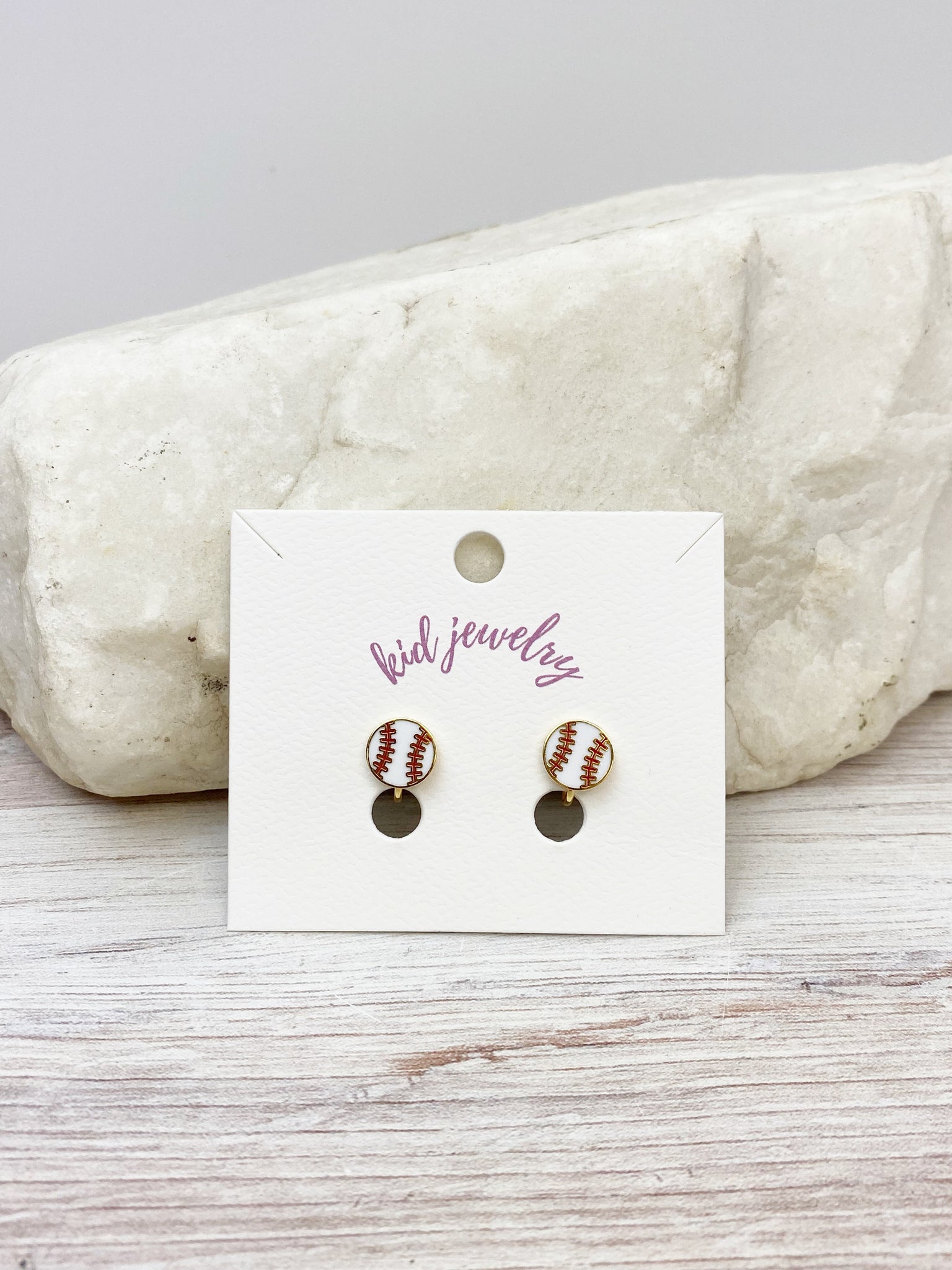 Kids Clip On Sports Stud Earrings