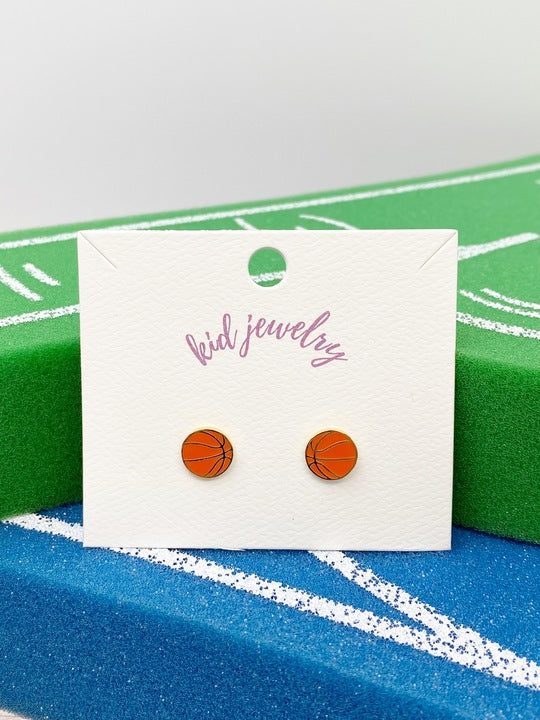 Kids Clip On Sports Stud Earrings