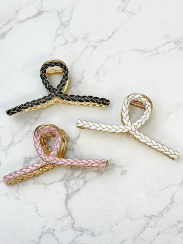 Braided Loop Hair Clips