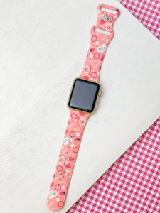 Love Letters Printed Silicone Watch Band - One Size