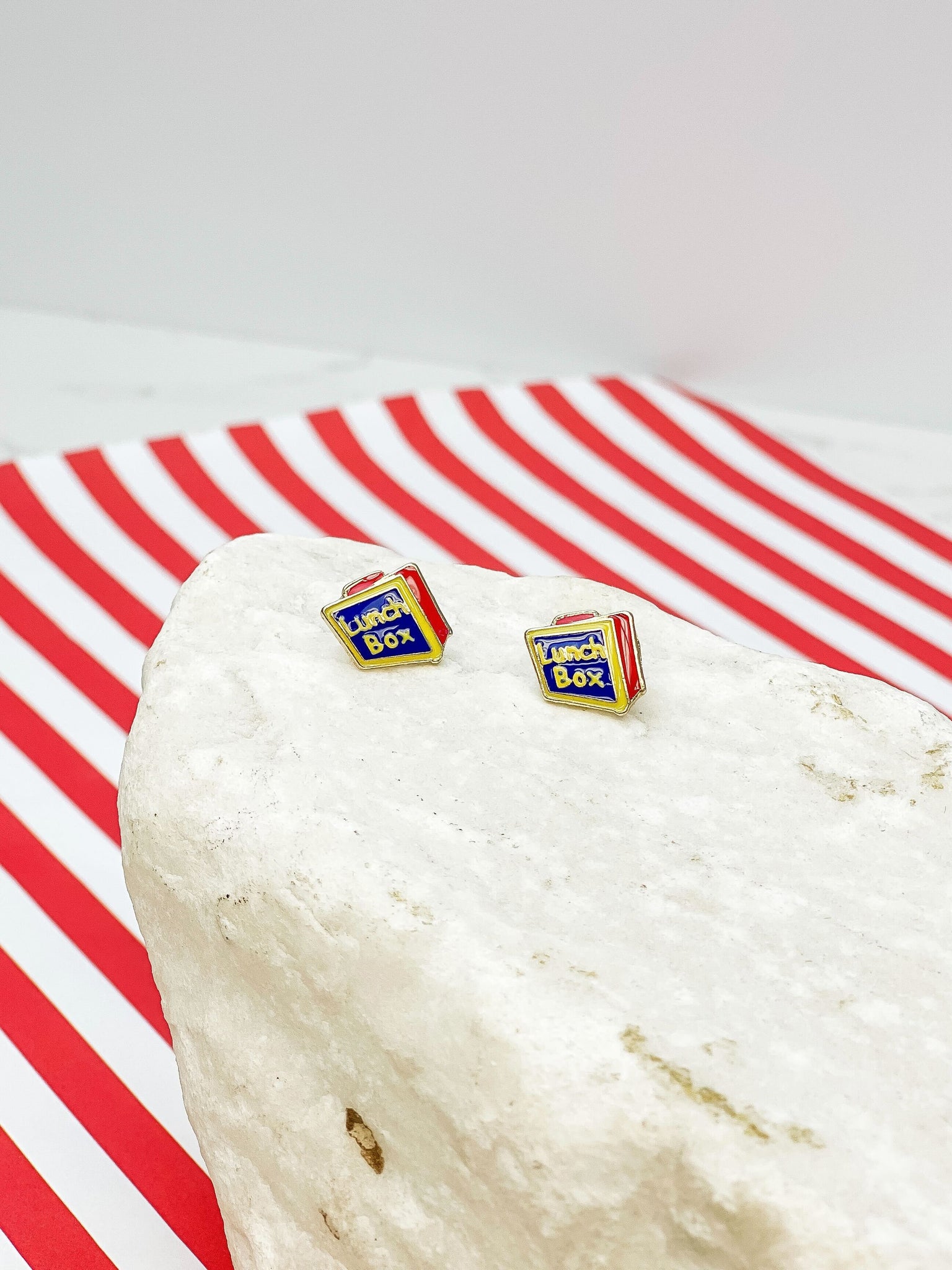 Lunch Box Signature Enamel Stud Earrings