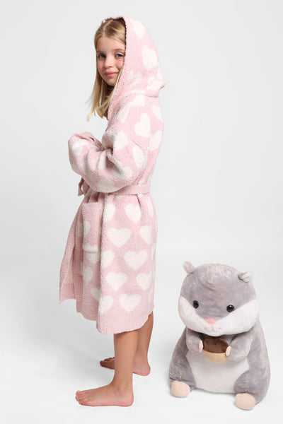Luxury Cozy Kids Short Robe with Hood
