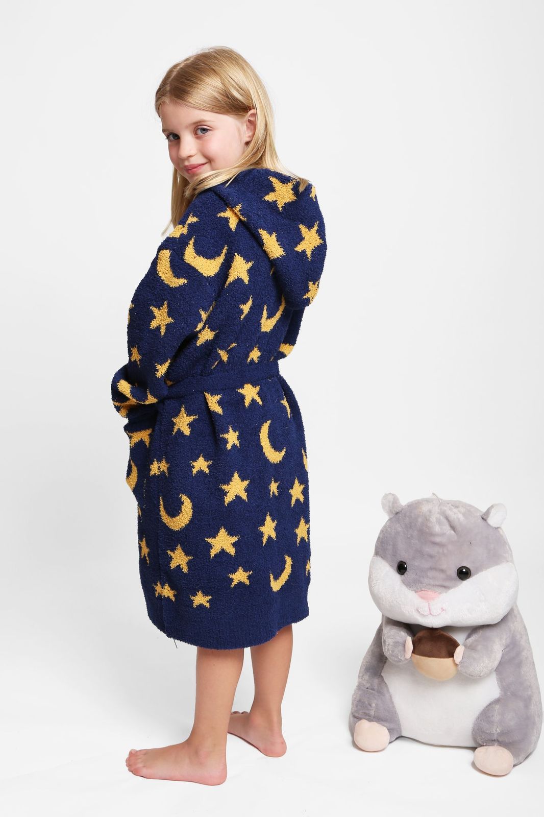 Luxury Cozy Kids Short Robe with Hood