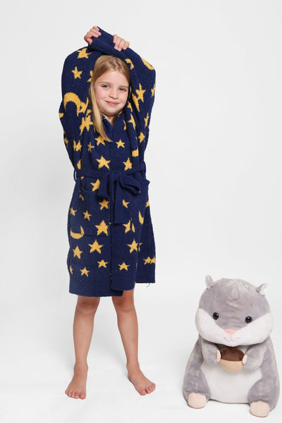 Luxury Cozy Kids Short Robe with Hood