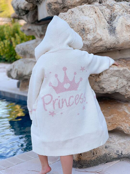 Luxury Cozy Kids Short Robe with Hood