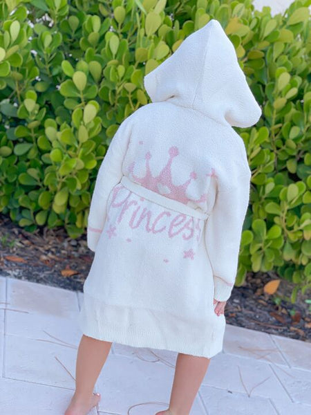 Luxury Cozy Kids Short Robe with Hood