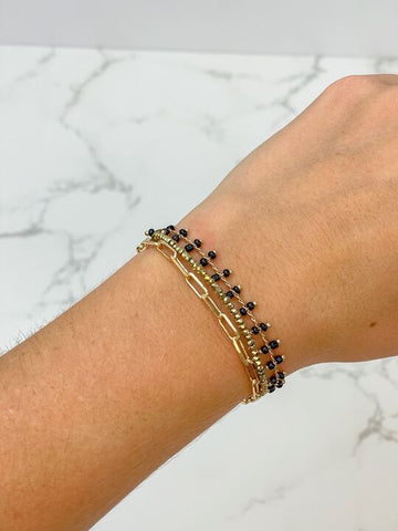 Triple Strand Link Magnetic Bracelets