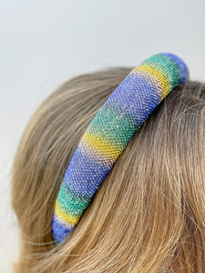 Mardi Gras Padded Rhinestone Headband