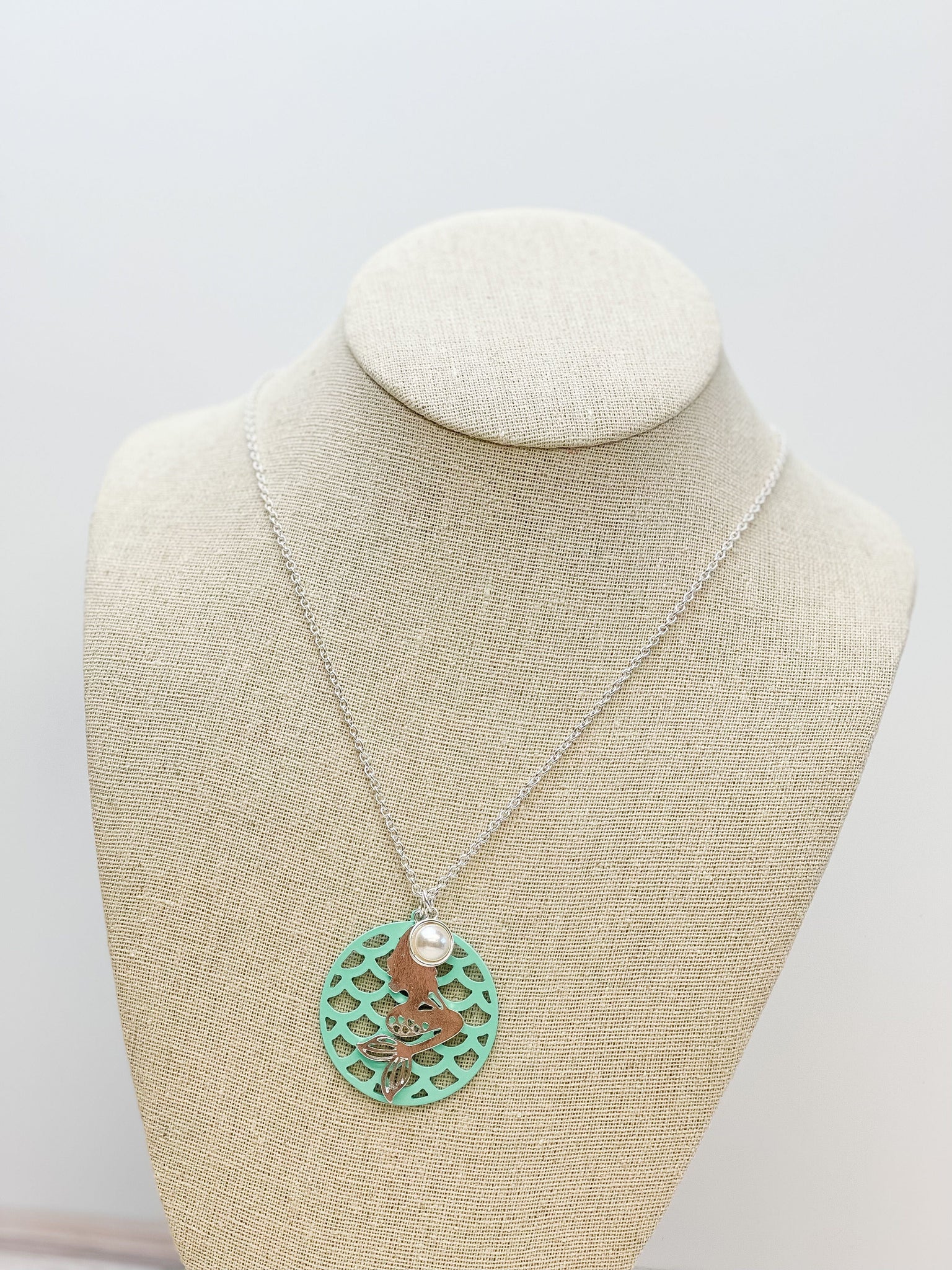 Mermaid Charm Pendant Necklace
