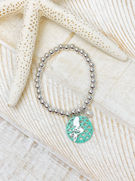 Mermaid Charm Stretch Bracelet