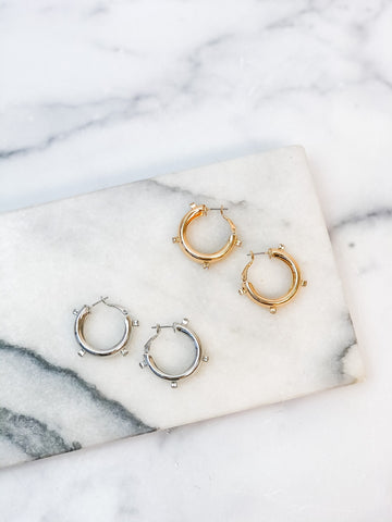 Rhinestone Hoop Earrings