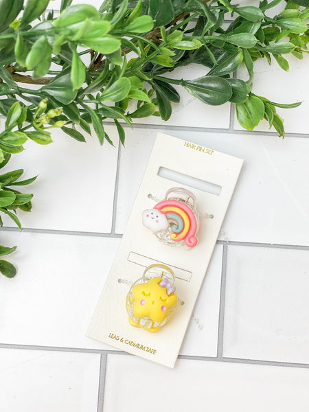 Kids Mini Acrylic Hair Clip Sets