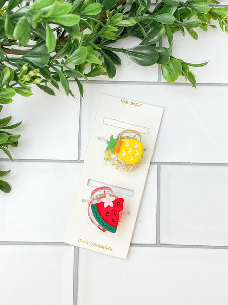 Kids Mini Acrylic Hair Clip Sets