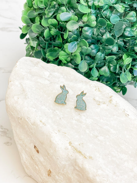Druzy Bunny Stud Earrings