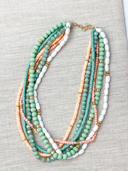 Mixed Multi Beaded Necklaces