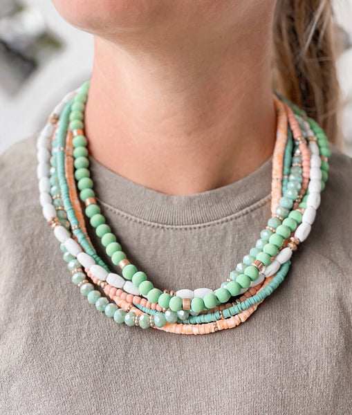 Mixed Multi Beaded Necklaces