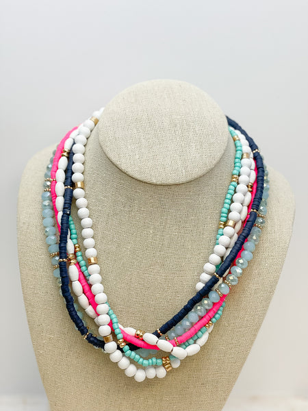 Mixed Multi Beaded Necklaces