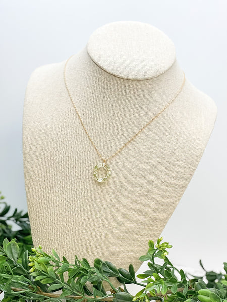 Flower Initial Pendant Necklaces