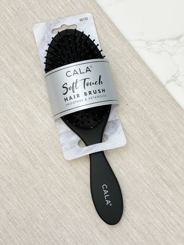 Soft Touch Oval Hair Brush - Black