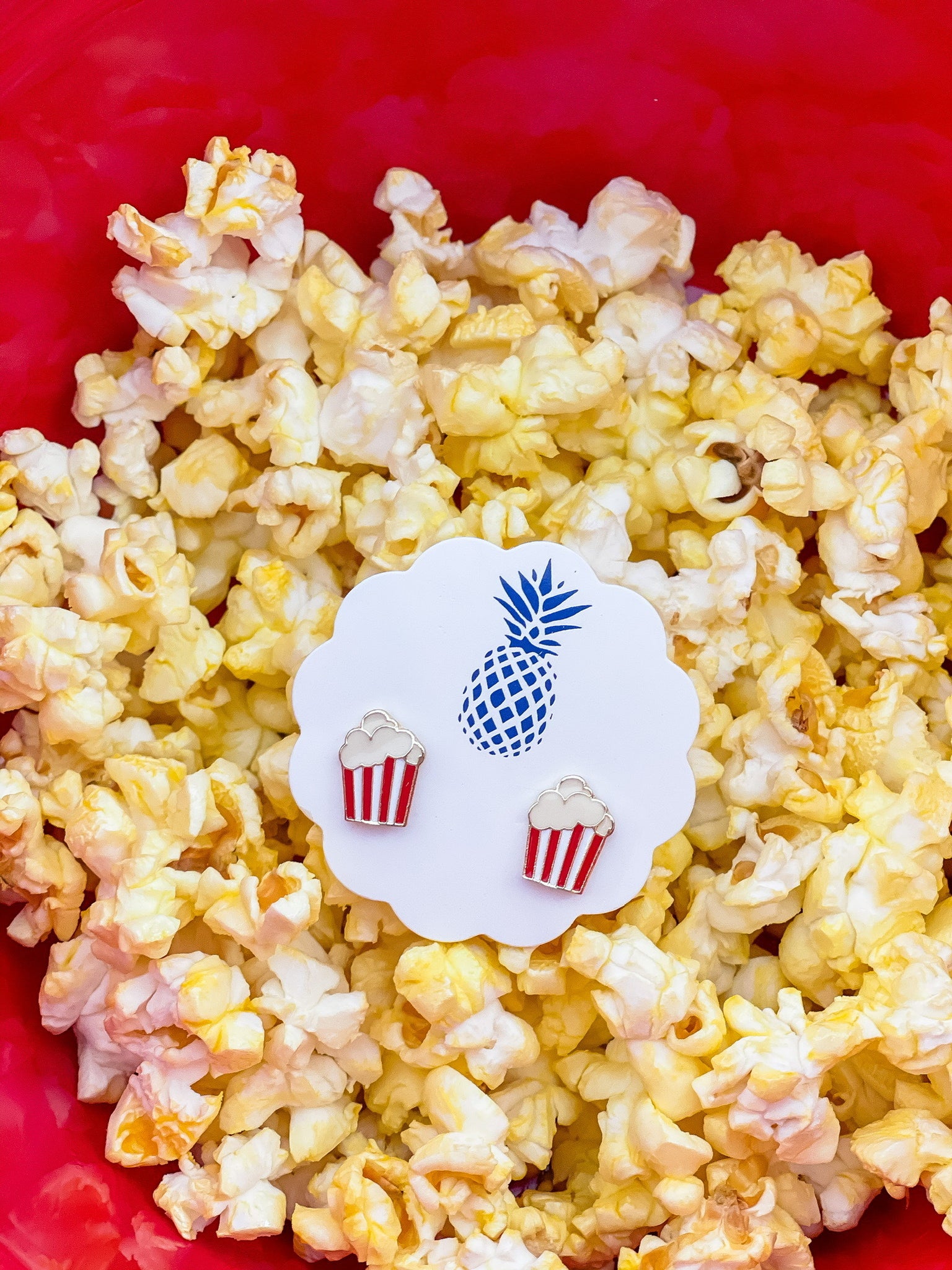 Popcorn Enamel Stud Earrings