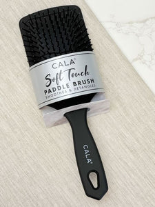 Soft Touch Paddle Hair Brush - Black