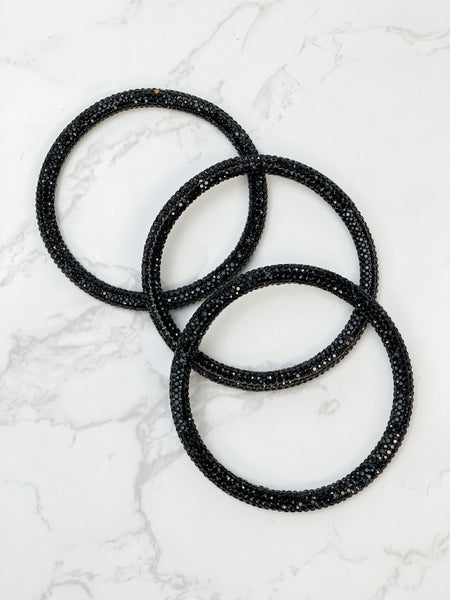 Pave Rhinestone Bangle Sets