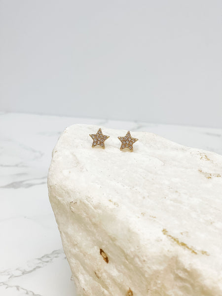 Sparkly Star Stud Earrings