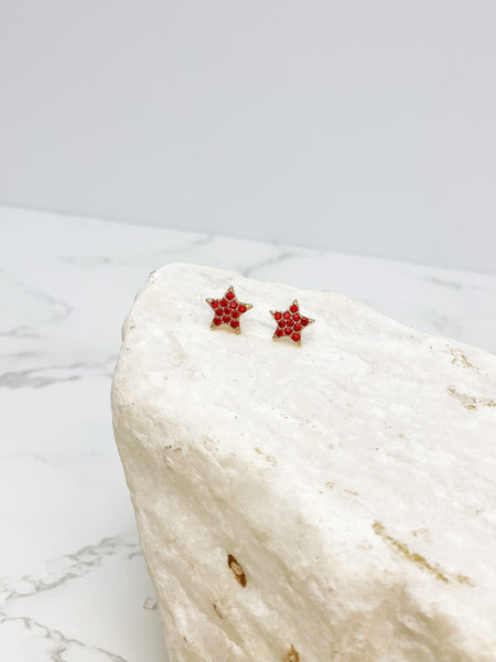 Sparkly Star Stud Earrings