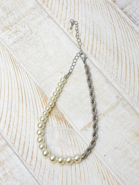 Pearl & Rope Chain Ankle Bracelets