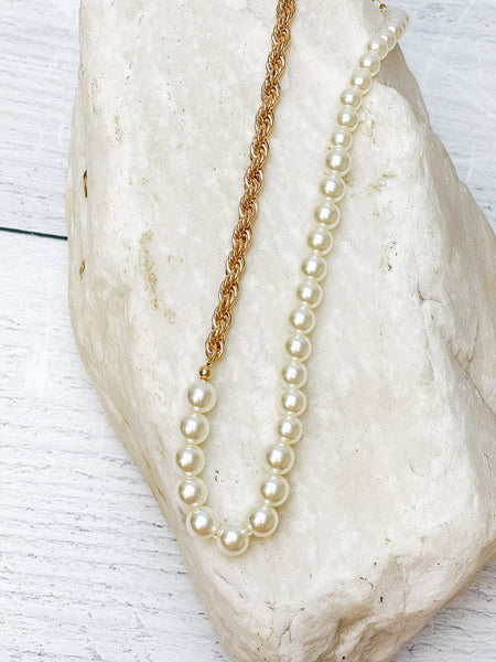 Pearl & Rope Chain Necklaces