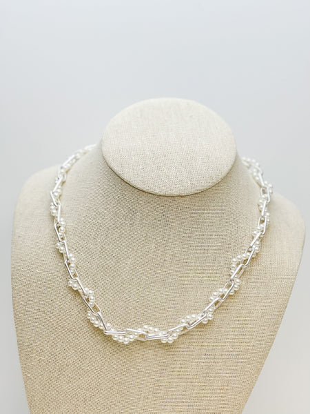 Pearl & Paperclip Chain Necklaces