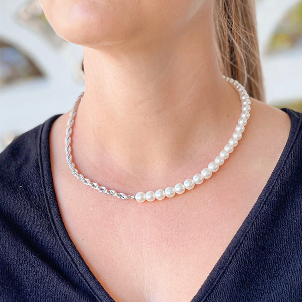 Pearl & Rope Chain Necklaces