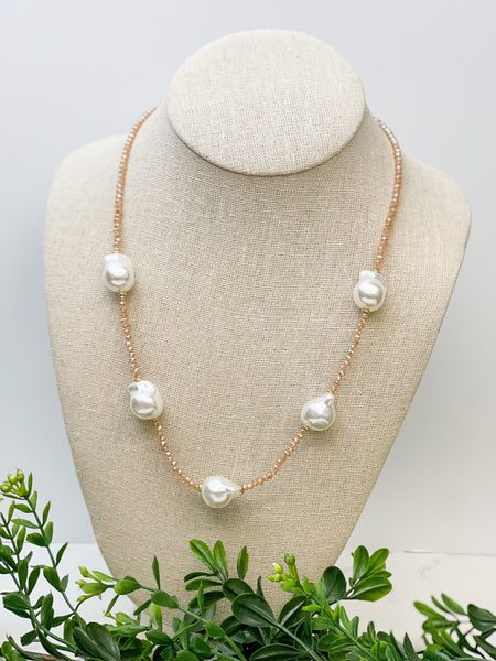 Freshwater Pearl Station Necklaces