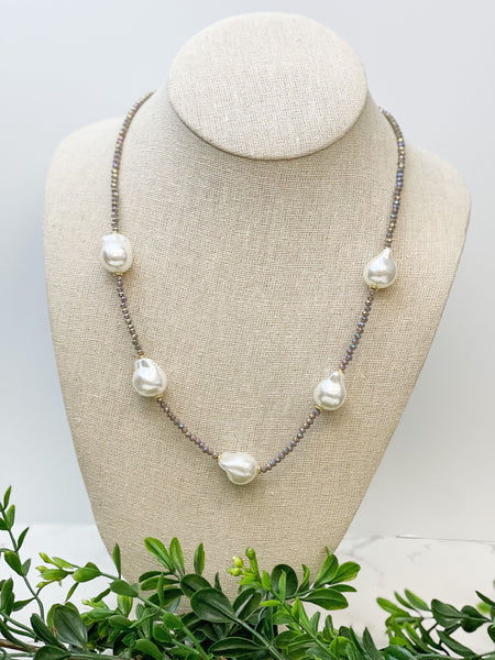 Freshwater Pearl Station Necklaces