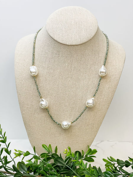 Freshwater Pearl Station Necklaces