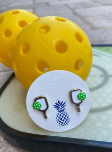 Pickleball Signature Enamel Stud Earrings