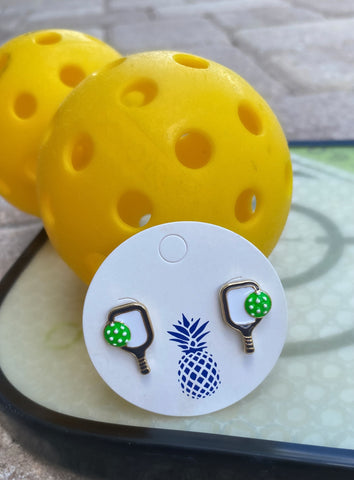 Pickleball Signature Enamel Stud Earrings